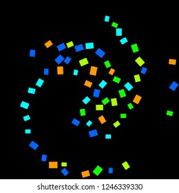 Celebration background template with colorful konfetti. Vector illustration