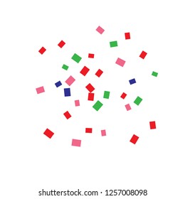 Celebration background template with colorful konfetti. Vector illustration
