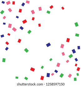 Celebration background template with colorful konfetti. Vector illustration
