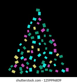 Celebration background template with colorful konfetti. Vector illustration
