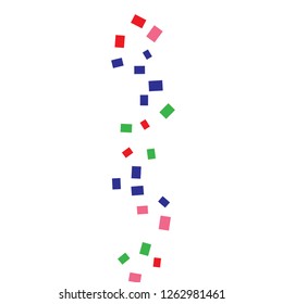 Celebration background template with colorful konfetti. Vector illustration
