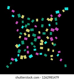 Celebration background template with colorful konfetti. Vector illustration
