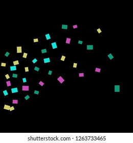 Celebration background template with colorful konfetti. Vector illustration