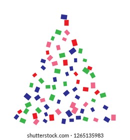 Celebration background template with colorful konfetti. Vector illustration