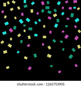 Celebration background template with colorful konfetti. Vector illustration