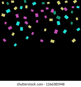 Celebration background template with colorful konfetti. Vector illustration