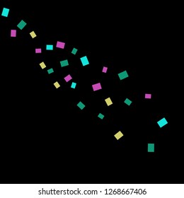 Celebration background template with colorful konfetti. Vector illustration