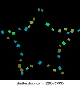 Celebration background template with colorful konfetti. Vector illustration