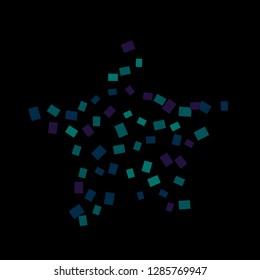 Celebration background template with colorful konfetti. Vector illustration