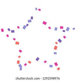 Celebration background template with colorful konfetti. Vector illustration
