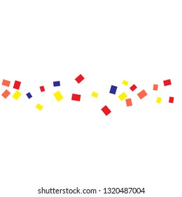 Celebration background template with colorful konfetti. Vector illustration
