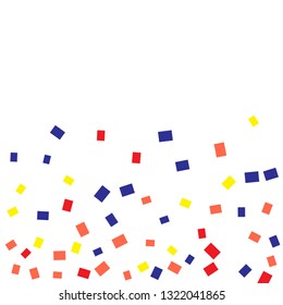 Celebration background template with colorful konfetti. Vector illustration