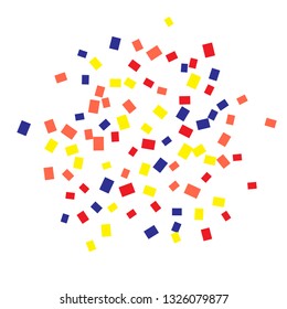 Celebration background template with colorful konfetti. Vector illustration