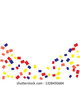 Celebration background template with colorful konfetti. Vector illustration
