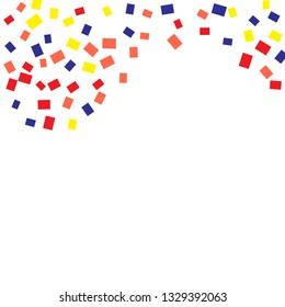 Celebration background template with colorful konfetti. Vector illustration