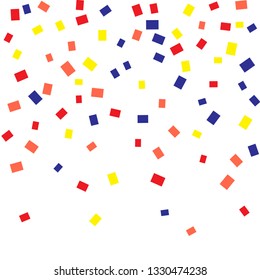 Celebration background template with colorful konfetti. Vector illustration