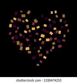 Celebration background template with colorful konfetti. Vector illustration