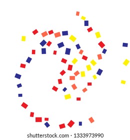 Celebration background template with colorful konfetti. Vector illustration

