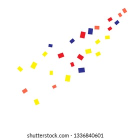 Celebration background template with colorful konfetti. Vector illustration
