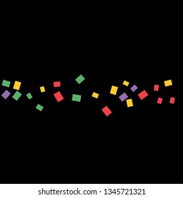 Celebration background template with colorful konfetti. Vector illustration