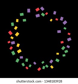 Celebration background template with colorful konfetti. Vector illustration