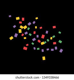 Celebration background template with colorful konfetti. Vector illustration