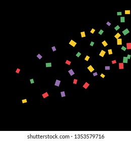 Celebration background template with colorful konfetti. Vector illustration