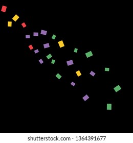 Celebration background template with colorful konfetti. Vector illustration

