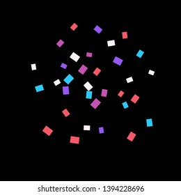 Celebration background template with colorful konfetti. Vector illustration
