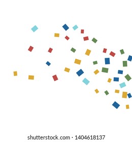 Celebration background template with colorful konfetti. Vector illustration
