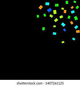 Celebration background template with colorful konfetti. Vector illustration
