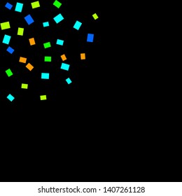 Celebration background template with colorful konfetti. Vector illustration
