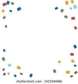 Celebration background template with colorful konfetti. Vector illustration
