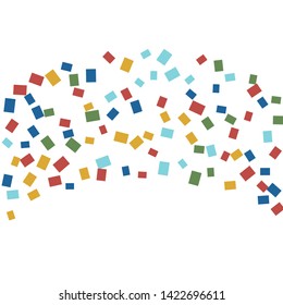 Celebration background template with colorful konfetti. Vector illustration

