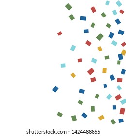 Celebration background template with colorful konfetti. Vector illustration
