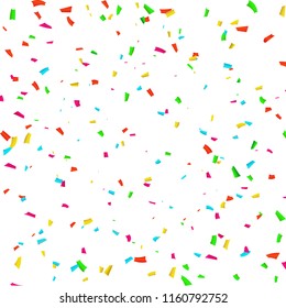 Celebration background template with confetti and colorful ribbons carnival. luxury greeting rich card.