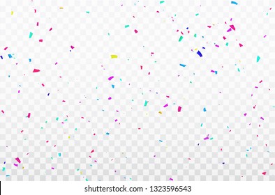 Celebration background template with confetti Colorful ribbons frame. luxury greeting rich card.