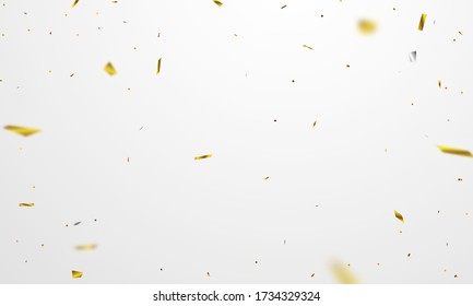 Celebration background template with confetti gold ribbons. luxury greeting rich card.