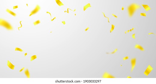 Celebration background template with confetti gold ribbons. luxury greeting rich card.