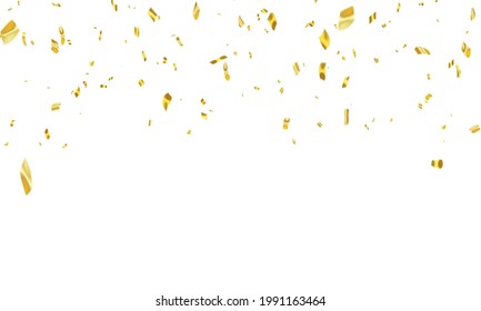 Celebration background template with confetti gold ribbons. luxury greeting rich card.