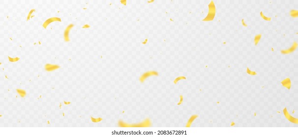 Celebration background template with confetti and gold ribbons. luxury greeting rich card.