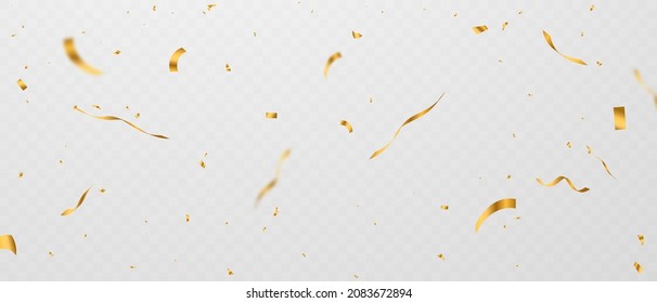 Celebration background template with confetti and gold ribbons. luxury greeting rich card.