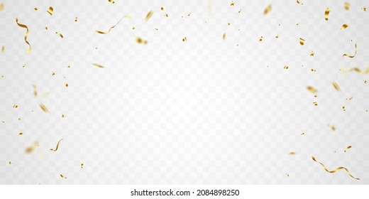 Celebration background template with confetti and gold ribbons. luxury greeting rich card.