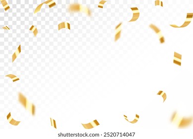 Celebration background template with confetti and gold ribbons, Luxury gold confetti and carnival ribbons. Luxury greeting rich invitation card, Birthday, Holiday,