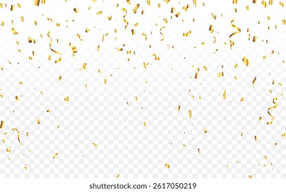 Celebration background template with confetti and gold ribbons. Luxury greeting rich card.