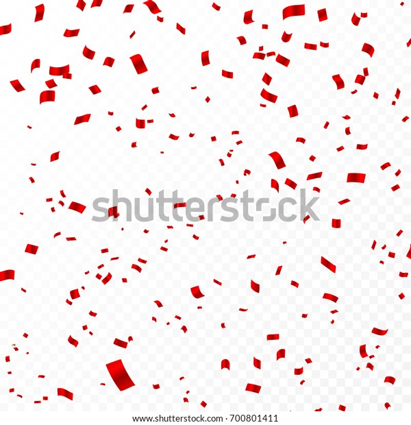 Celebration Background Template Confetti Red Ribbons Stock Vector Royalty Free 700801411 0340