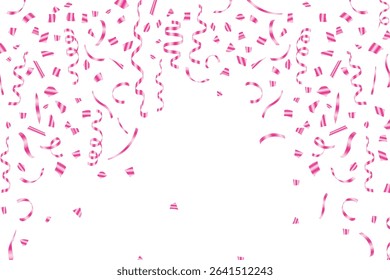 Celebration background template with confetti ribbons illustration. Happy day background with colorful balloons and confetti, illustration. Celebrate brochure or flyer .Happy New Year