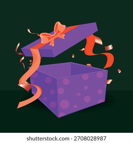 Celebration background template dynamic gift box 3D design