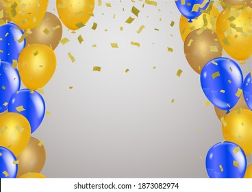 Celebration background templates are used for New Years events, parties, birthdays, and any other event that consists of a cheerful theme with golden balloons.