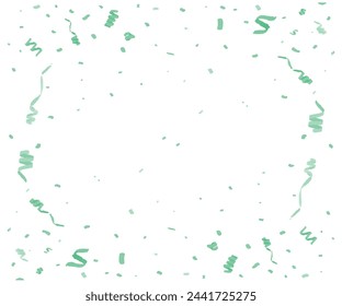 Celebration background with Vector about best Green Color confetti isolated